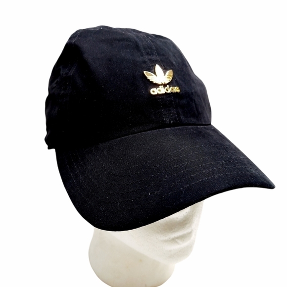 Adidas Strapback Hat Gold Trefoil Logo Adjustable - Picture 1 of 10